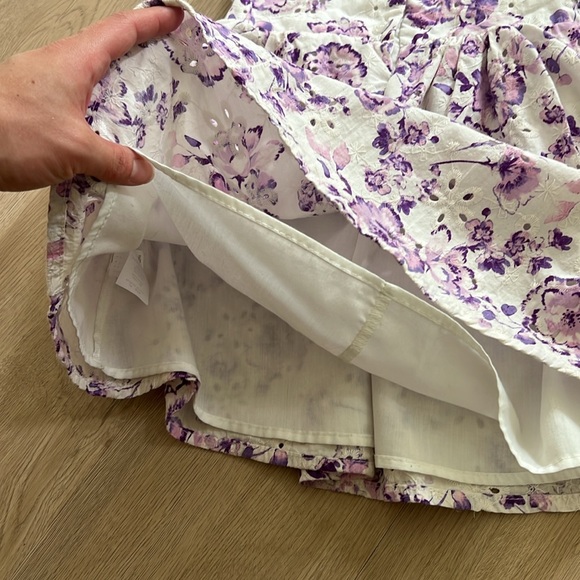 Purple Flowers Cotton Embroidered Dress with matching purse Size 3T - Picture 7 of 10